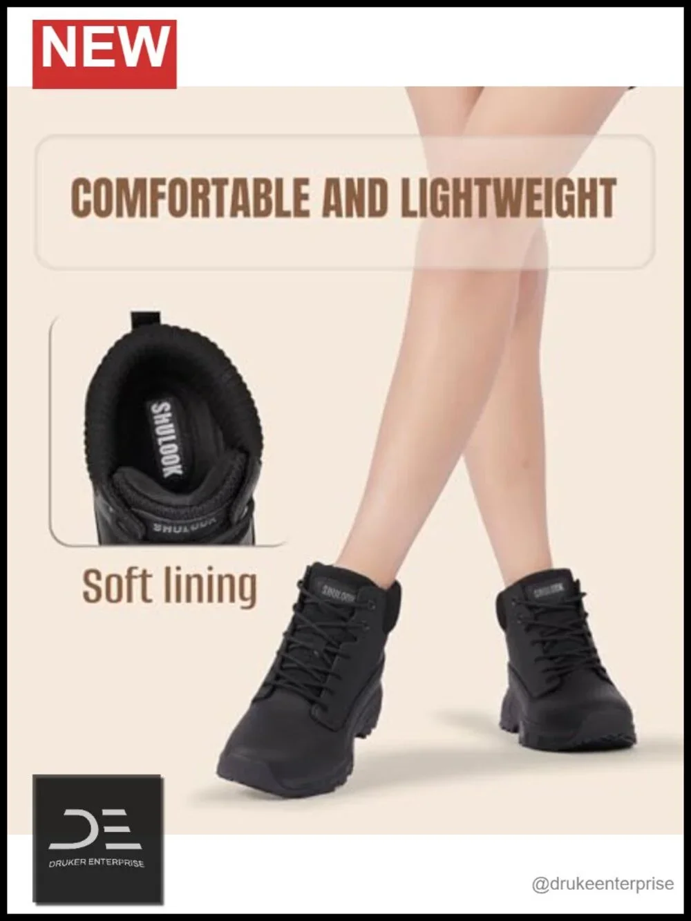 Non Slip Work Boots Women Slip Resistant Waterproof Faux Leather Ankle Boots